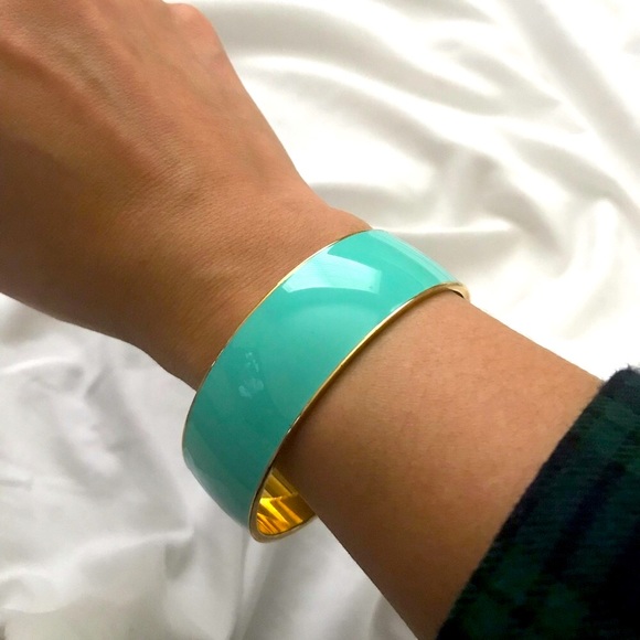 Set of 2 J. Crew enamel bangle bracelets - orange and tiffany blue - Picture 5 of 5